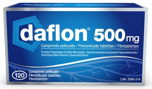 Daflon 500mg 120 Comprimés | Hémorroïdes
