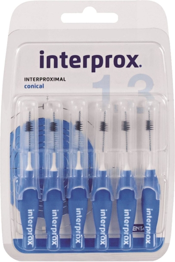 Interprox Premium 6 Brossettes Interdentaires Conical 1,3mm | Fil dentaire - Brossette interdentaire
