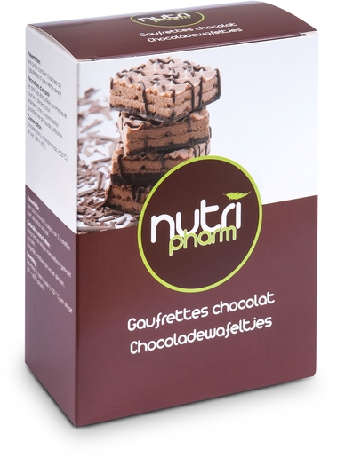 Nutripharm Gaufrettes Chocolat 5 Sachets x 2 Gaufrettes | Régimes protéinés