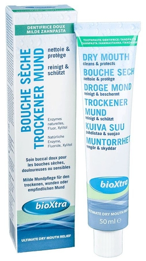 BioXtra Bouche Sèche Dentifrice Doux 50ml | Dentifrice - Hygiène dentaire