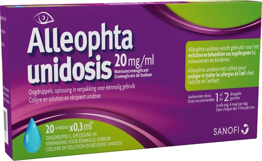 Alleophta 20mg/ml Gouttes Oculaires Unidose 20x0,3ml | Yeux