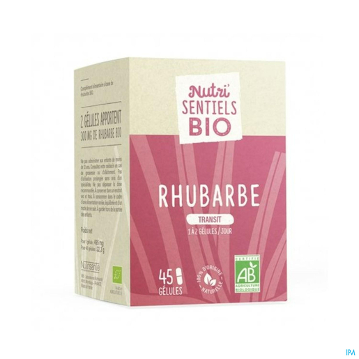 Nutrisentiels Rhubarbe Bio 45 Comprimés | Digestion - Transit