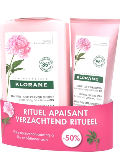 Klorane Duo Pivoine Shampooing 400ml + Après Shampooing 200ml | Après-shampooing