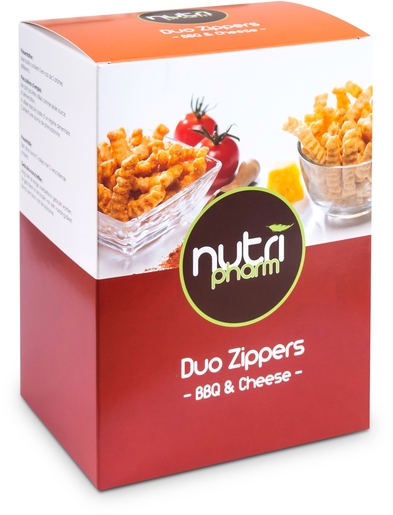 Nutripharm Duo Zippers Cheese &amp; BBQ 5 Sachets | Régimes protéinés