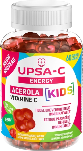 UPSA-C Energy Acerola Kids 60 Gommes | Défenses naturelles - Immunité