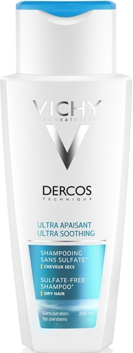 Vichy Dercos Shampooing Ultra Apaisant pour Cheveux Secs 200ml | Shampooings