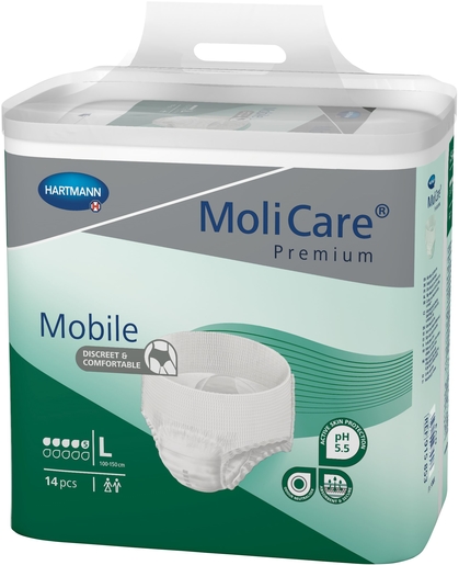 MoliCare Premium Mobile 5 Drops 14 Slips Taille Large | Changes - Slips - Culottes