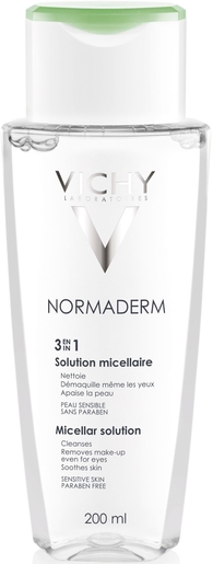 Vichy Normaderm Solution Micellaire Peaux Sensibles 3en1 200ml | Acné - Imperfections