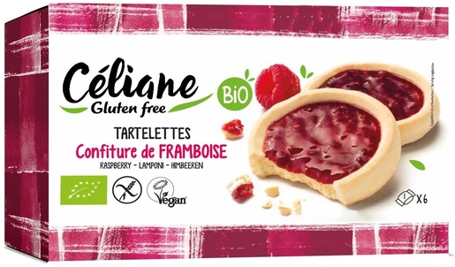 Celiane Tartelettes Framboise Bio 130g | Sans gluten