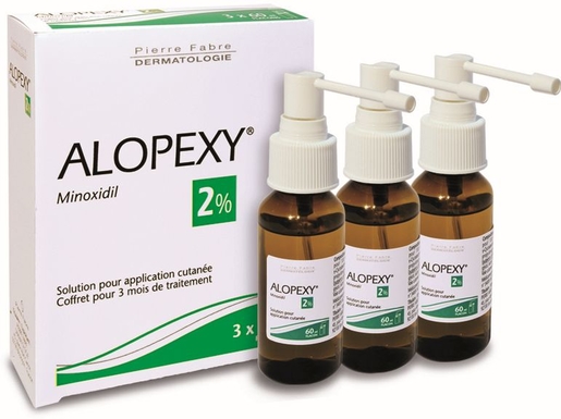 Alopexy 2 % Solution Pour Application Cutanee Flacon 3x60ml | Chute