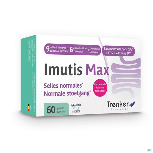 Imutis Max 60 Capsules | Probiotiques - Prébiotiques