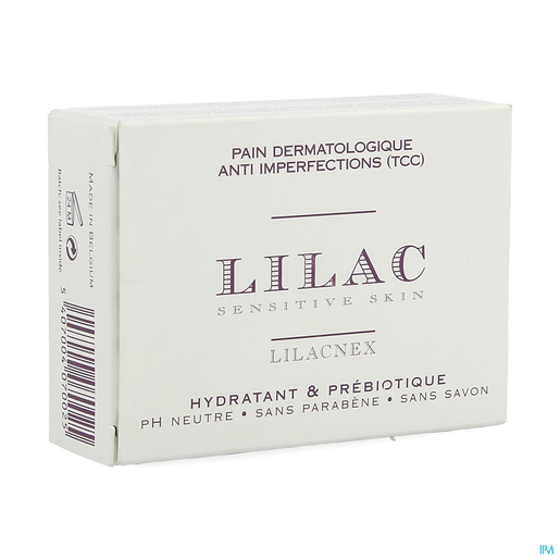 Lilac Pain Dermatologique Hydratant Prébiotique 100g | Nettoyage des mains