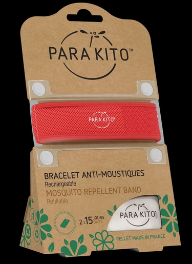 Para&#039;Kito Bracelet Rouge | Anti-moustiques - Insectes - Répulsifs 