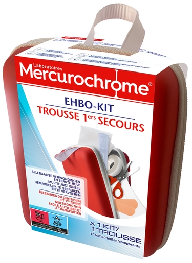 Mercurochrome Trousse 1ers Secours 17 Produits | Trousse de secours