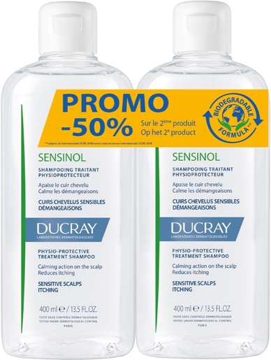 Ducray Sensinol Shampoing Traitant Physioprotecteur Duo 2x400ml | Soins des cheveux