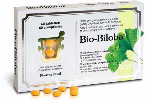 Bio-Biloba 60mg 60 Comprimés | Mémoire - Concentration