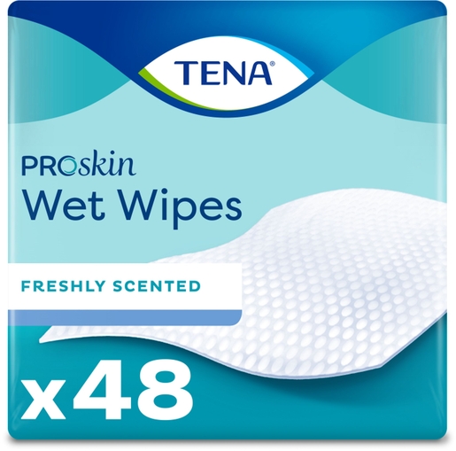 Tena Proskin Wetwipe 48 | Soins pour hygiène quotidienne