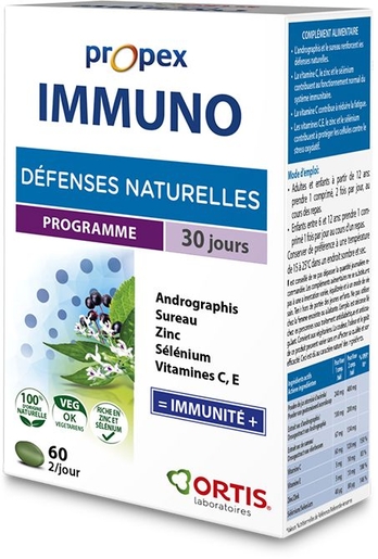 Ortis Propex Immuno 60 Comprimés | Défenses naturelles - Immunité