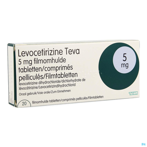Levocetirizine Teva 5mg 20 Comprimés | Saisonnière