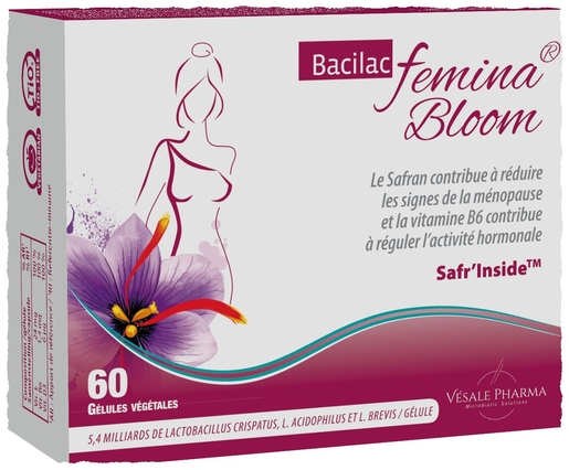 Bacilac Femina Bloom 60 Capsules | Probiotiques - Prébiotiques