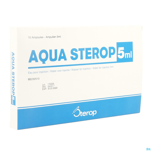 Aqua Sterop Eau pour Injection 10 Ampoules x 5ml | Injections