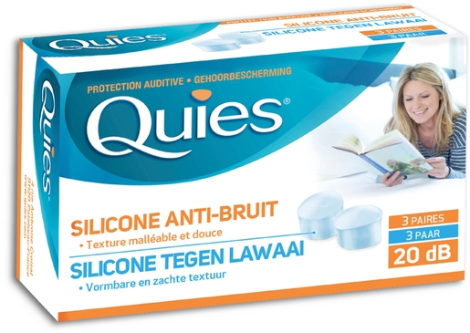 Quies Protection Auditive Anti-Bruit Silicone (3 Paires) | Protection oreilles