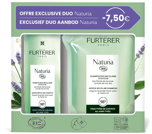 Furterer Naturia Shampooing Micellaire 400ml + Recharge 400ml | Shampooings