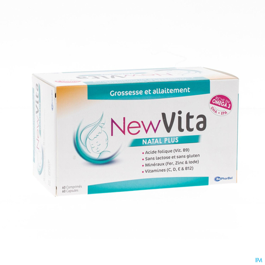 NewVita Natal Plus 60 Comprimés + 60 Capsules | Vitamines et compléments alimentaires grossesse