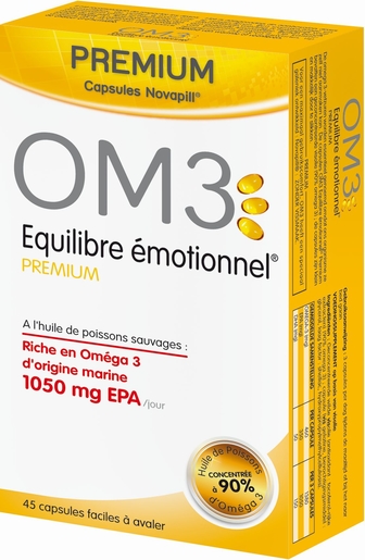 OM3 Equilibre Emotionnel Premium 45 Capsules | Omega 3 - Omega 6