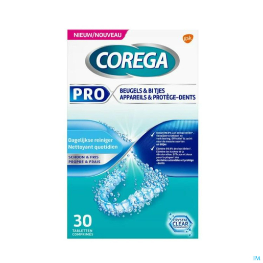 Corega Pro Protège Dents 30 Tablettes | Soins des prothèses et appareils