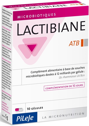 Lactibiane ATB 10 Gélules | Probiotiques - Prébiotiques