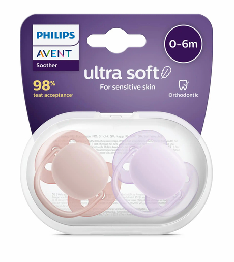 Philips Avent Sucette +0M Ultra Soft 2 Sucettes | Bébé & maman