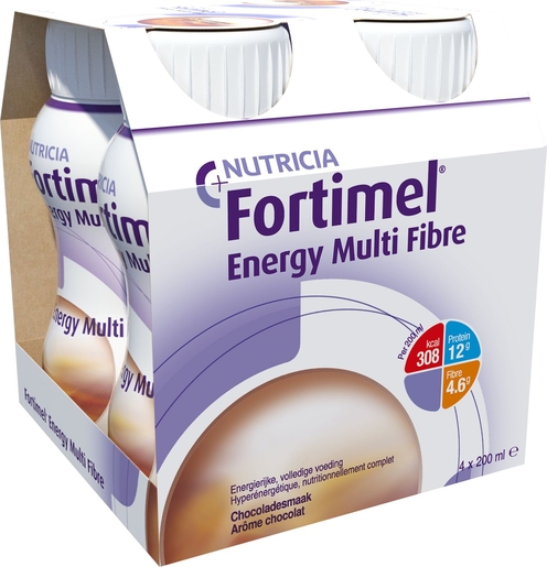 Fortimel Energy Multi Fibre Chocolat 4x200ml | Nutrition orale