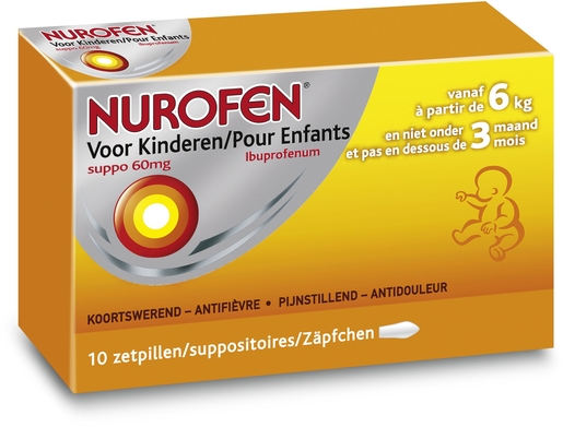 Nurofen Enfant 60mg 10 Suppositoires | Fièvre