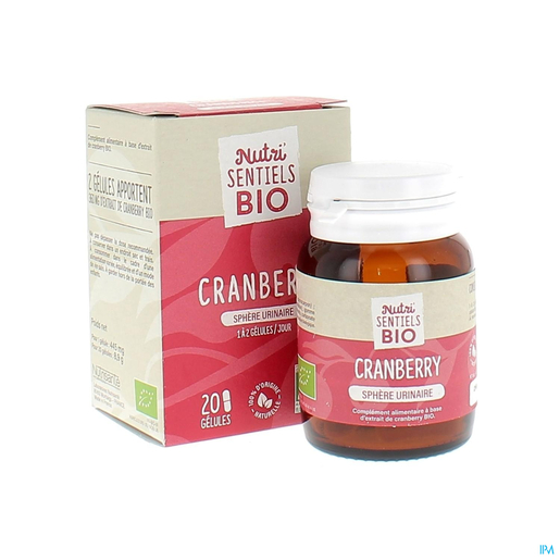 Nutri&#039;sentiels Bio Cranberry 20 Comprimés | Confort urinaire