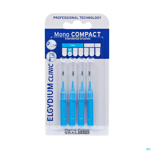 Elgydium Clinic Monocompact Brossettes Interdentaires Blue Fine 0,8mm 4 Pièces | Fil dentaire - Brossette interdentaire