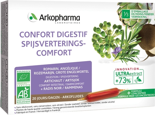 Arkofluides Confort Digestif Bio 20 Ampoules | Produits Bio