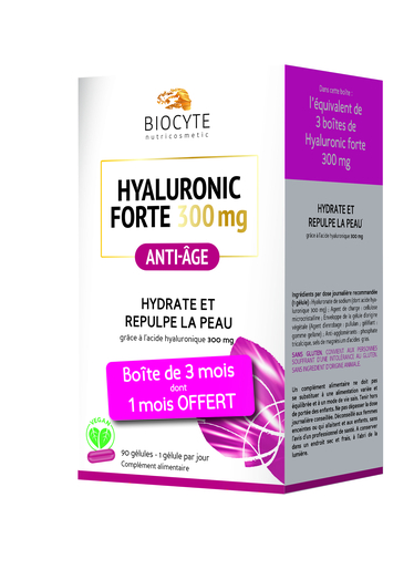 Biocyte Hyaluronic Forte 300mg 90 Gélules | Anti-âge