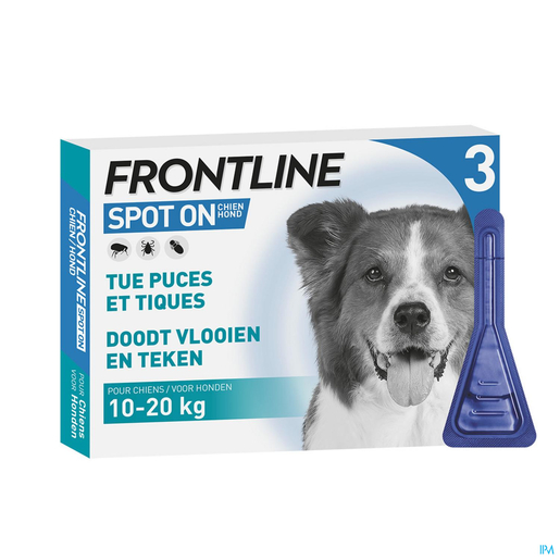 Frontline Spot On Chien 10-20kg Pipet 3x1,34ml | Médicaments pour chien