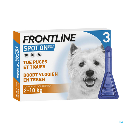 Frontline Spot On Chien 2-10kgpipet 3x0,67ml | Médicaments pour chien