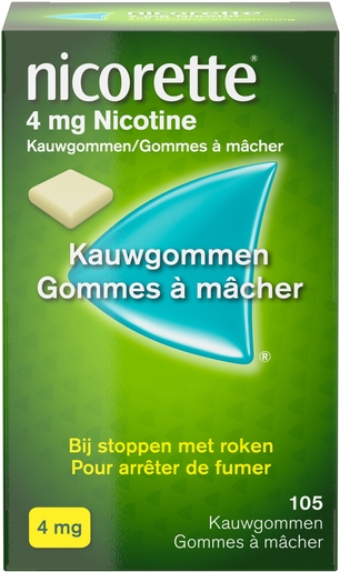 Nicorette Classic 4 Mg De Nicotine 105 Gomme À Mâcher  | Arrêter de fumer