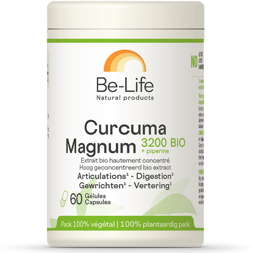Be Life Curcuma Magnum 3200 Bio 60 Gélules | Digestion - Transit