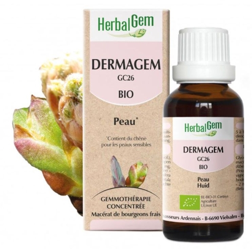 HerbalGem Dermagem Bio Gouttes 30ml | Peau - Cheveux - Ongles - Yeux