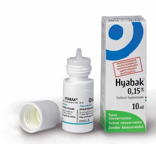 Hyabak 0,15% Collyre Hyaluron 10ml | Sécheresse oculaire