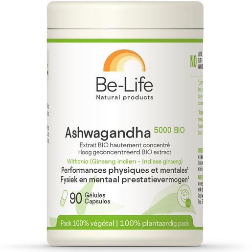 Be Life Ashwagandha 5000 Bio 90 Gélules | Stress - Relaxation