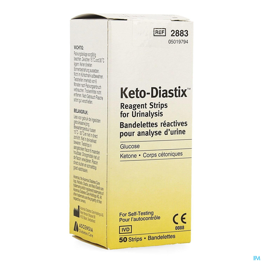Keto-diastix Strips 50 A 2883 B 51 | Autotests diagnostiques