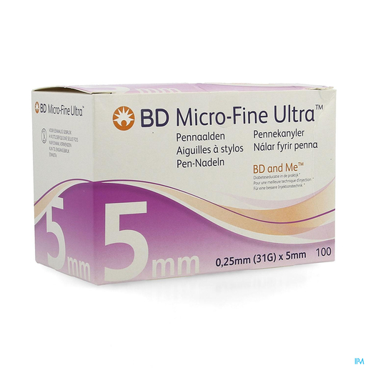 BD Micro-Fine Ultra Aiguilles à Stylos 0,25mmx5mm 100 Pièces | Usage hospitalier