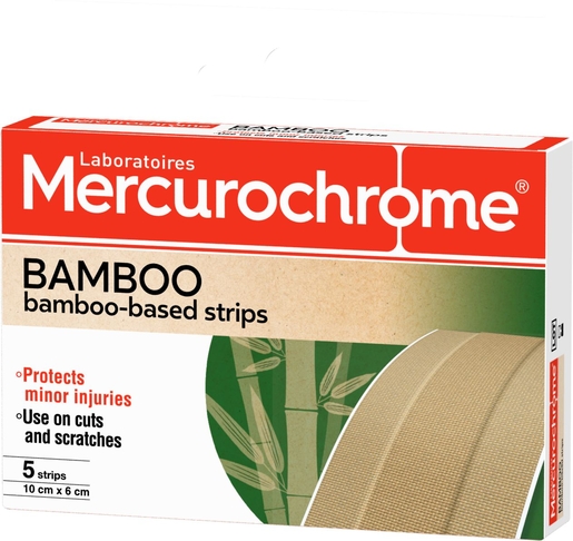 Mercurochrome Pansement Bamboo 5 Pansements | Pansements - Sparadraps - Bandes