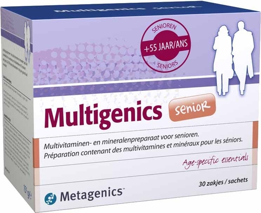 Multigenics Senior 30 Sachets de Poudre | Multivitamines