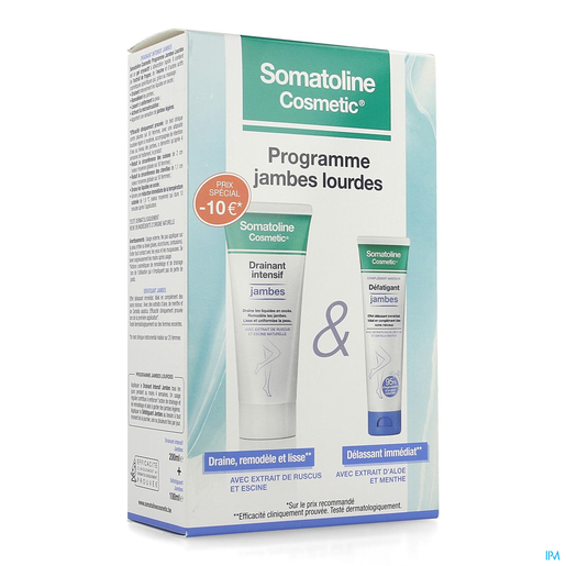 Somatoline Cosmetic Duo Drainant Jambes 200ml + Défatiguant Jambes | Jambes lourdes